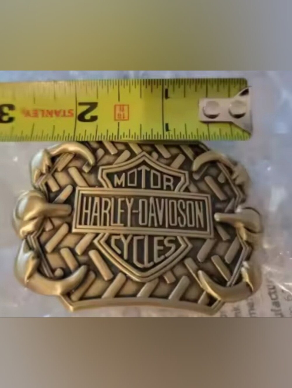 Harley-Davidson Motorcycle Eagle Brass Tone Braided Shield Belt Buckle Choose 1
